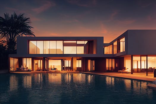 Elegant Twilight at Oceanleaf Villa