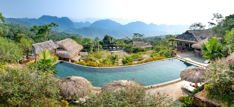 Bali Jungle Villas With Floating Glass Pools and Bamboo Roofs